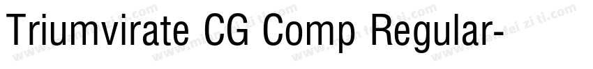 Triumvirate CG Comp Regular字体转换